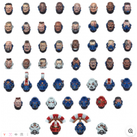 Space Marine Heads