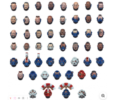 Space Marine Heads