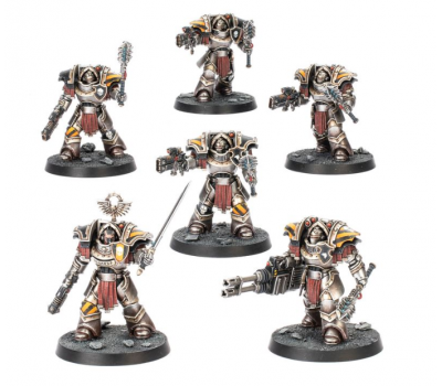Cataphractii Terminators with Volkite Chargers and Power Mauls