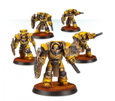 Imperial Fists Cataphractii Terminators with Storm Shields